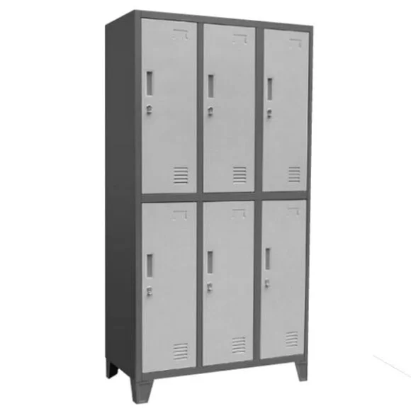Lockers 3 cuerpos 6 puertas